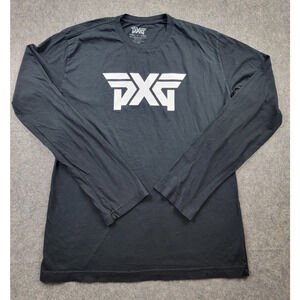 PXG Parsons Extreme Golf Shirt Mens Large Black Long Sleeve Tee Golf Sports Logo
